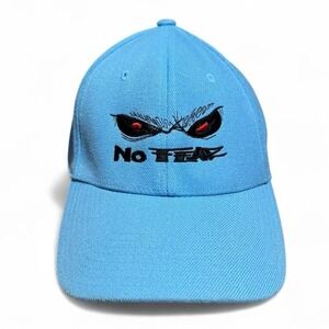 Baby Blue No Fear Evil Eye Graphic Sport Skater Baseball Cap Hat  Flex Fit